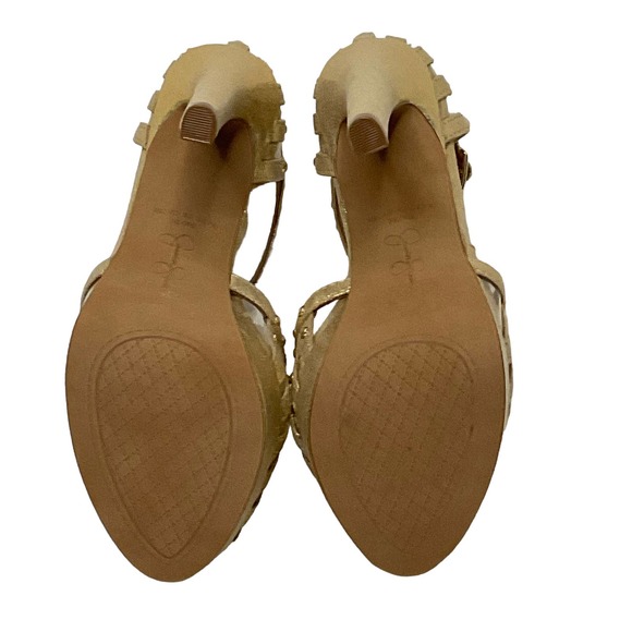 Jessica Simpson Women's Bakir Gold T-Strap Dress Platform Heels Size Various - Picture 13 of 15